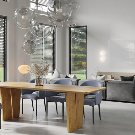 Weston Solid Oak Dining Table Wooden Base