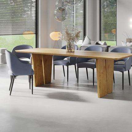 Weston Solid Oak Dining Table Wooden Base
