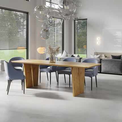 Weston Solid Oak Dining Table Wooden Base