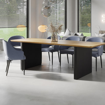 Enderby Solid Oak Dining Table Wooden Leg