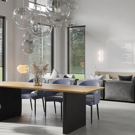 Enderby Solid Oak Dining Table Wooden Leg
