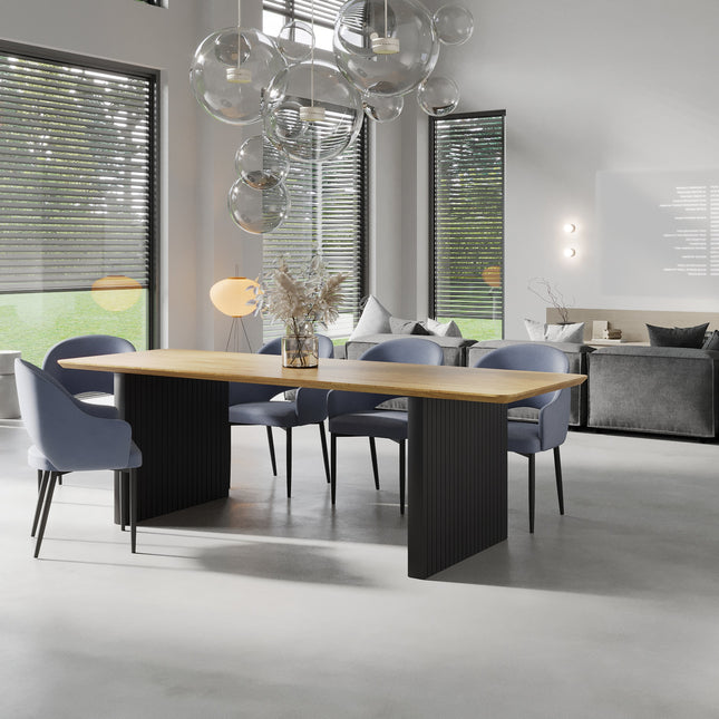 Enderby Solid Oak Dining Table Wooden Leg