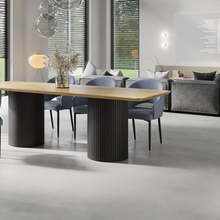 Aswick Oak Dining Table Wooden Base