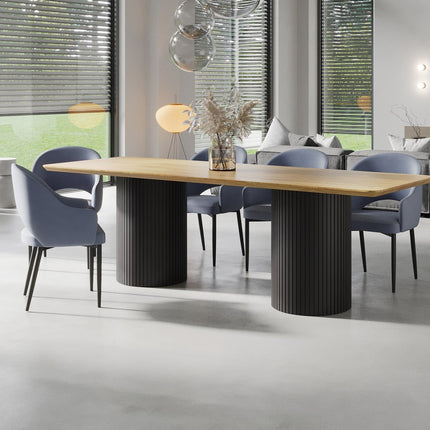 Aswick Oak Dining Table Wooden Base