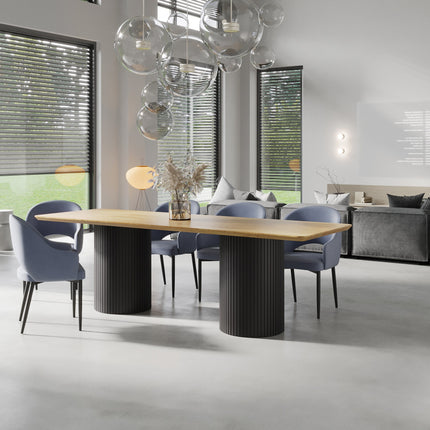 Aswick Oak Dining Table Wooden Base