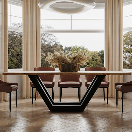 Wilksby Solid Oak Dining Table Steel Leg
