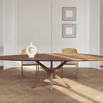 Elkington Solid Oak Dining Table with Wooden Legs