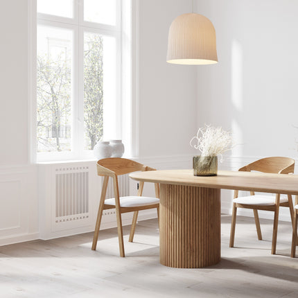 Moulton Oak Dining Table Steel Base