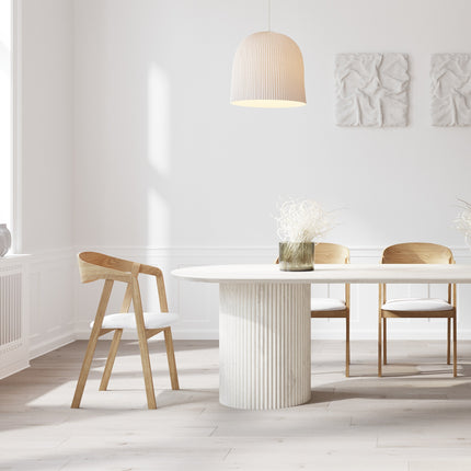 Moulton Oak Dining Table Steel Base