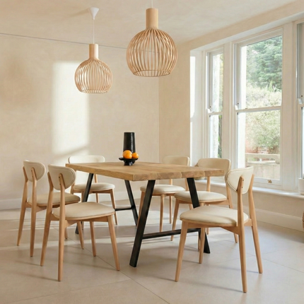Calia Style Dining Table Frame Steel Legs Cotswold