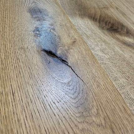 Wrangle Rustic Reclaimed Solid Oak Dining Table Steel Legs