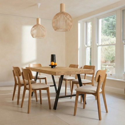 Calia Style Dining Table Frame Steel Legs Cotswold