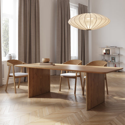 Walcot Solid Oak Dining Table with Wooden Legs
