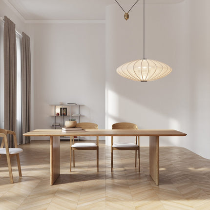 Walcot Solid Oak Dining Table with Wooden Legs