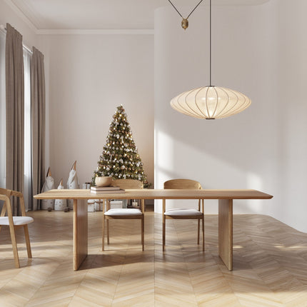 Walcot Solid Oak Dining Table with Wooden Legs