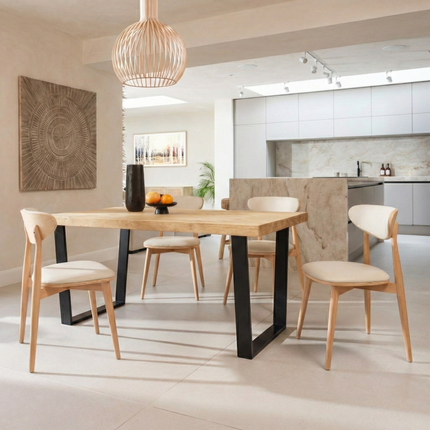 Calia Style Dining Table Frame Steel Legs Cotswold