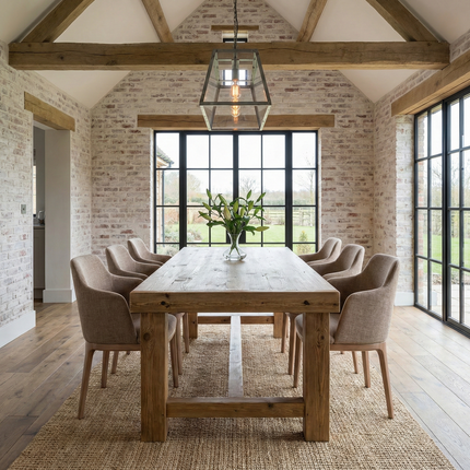 Kingston Farmhouse Dining Table - Rustic Wood Dining Table - Farmhouse Table - Handmade Table
