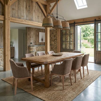 Kingston Farmhouse Dining Table - Rustic Wood Dining Table - Farmhouse Table - Handmade Table
