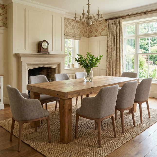 Kingston Farmhouse Dining Table - Rustic Wood Dining Table - Farmhouse Table - Handmade Table