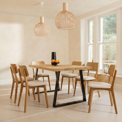 Calia Style Dining Table Frame Steel Legs Cotswold