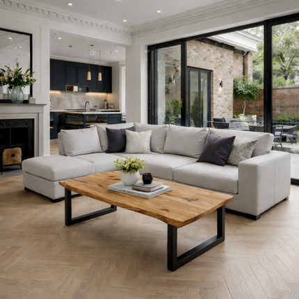 Firsby Coffee Table Square Steel Legs
