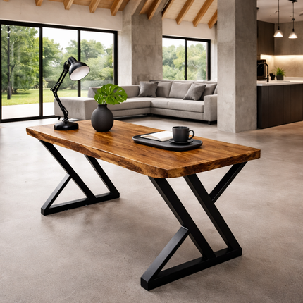 Firsby Coffee Table XV Frame Steel Legs