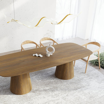 Wilsford Solid Oak Dining Table with Wooden Base