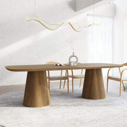 Wilsford Solid Oak Dining Table with Wooden Base