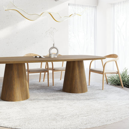 Wilsford Solid Oak Dining Table with Wooden Base
