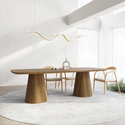 Wilsford Solid Oak Dining Table with Wooden Base