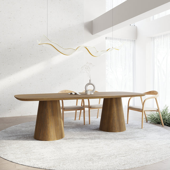 Wilsford Solid Oak Dining Table with Wooden Base