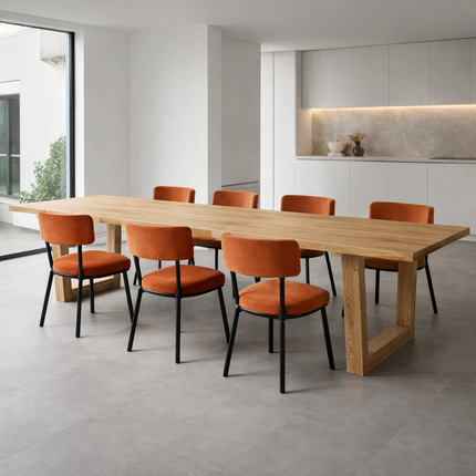 Ranby Solid Oak Dining Table with VF Wooden Legs