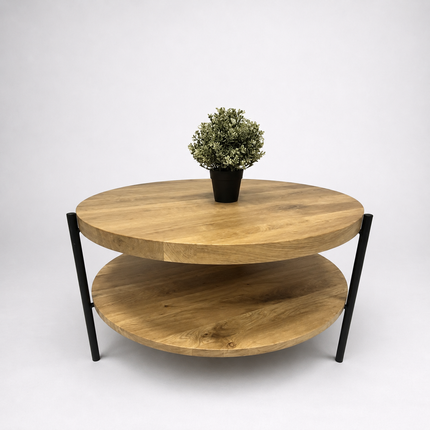 Round oak coffee table Snoe
