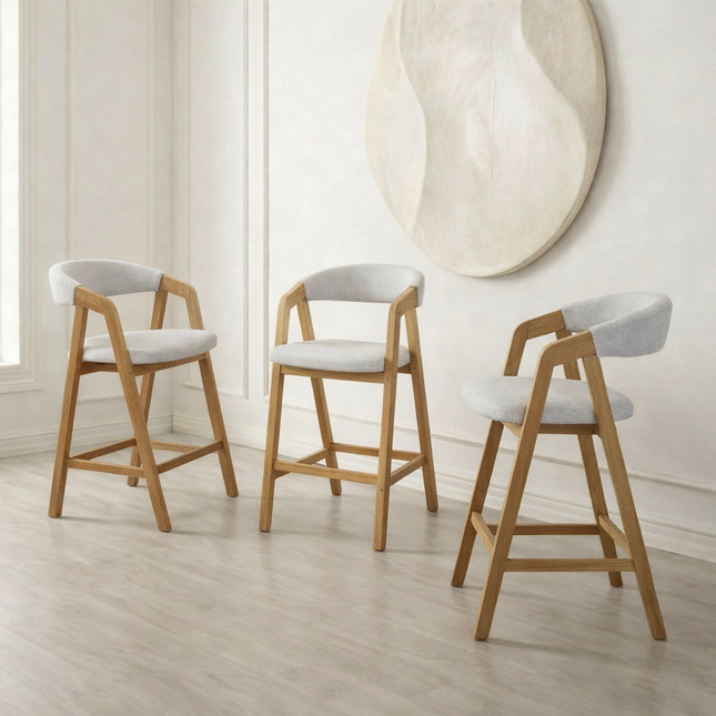 Oak Bar Stool Lars 2