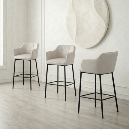 Bar Stools Boston with black metal base