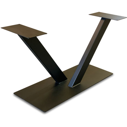 Bicker Solid Oak Dining Table Steel Base