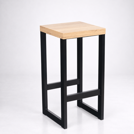 Ines Bar Stool with black metal legs