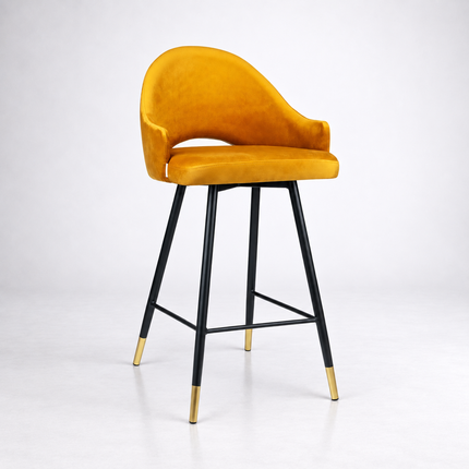 Bar Stools Rose with black metal base