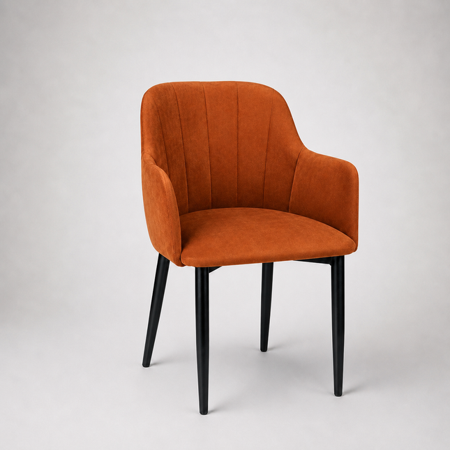 Chloe swivel chair with metal legs