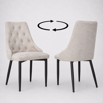 Swivel chair Mario Pik with metal legs