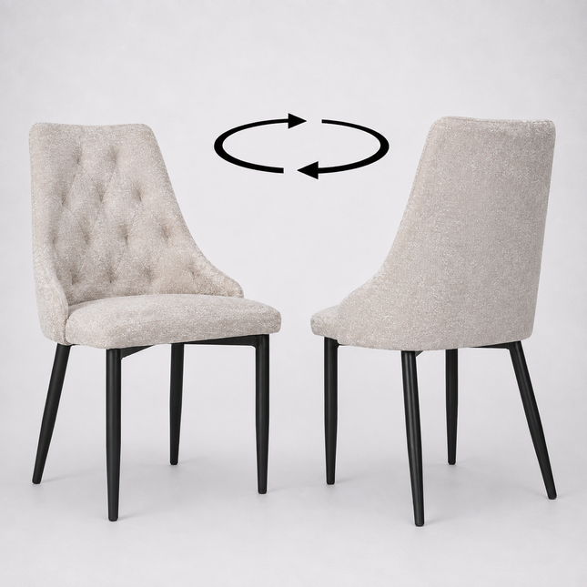 Swivel chair Mario Pik with metal legs