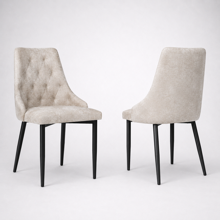 Dining chair Mario Pik with metal legs