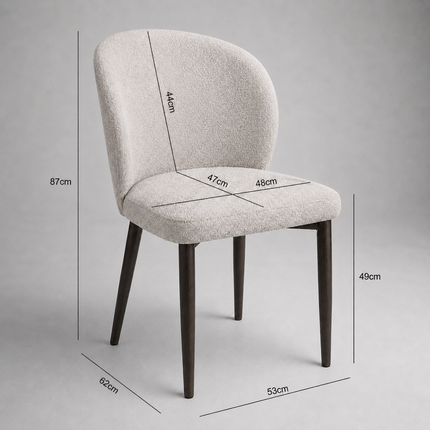 Dining Chair Cleo with metal legs