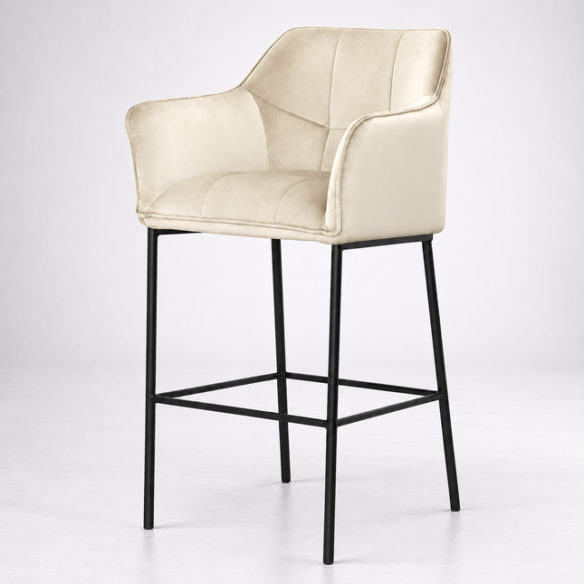 Bar Stools Boston with black metal base