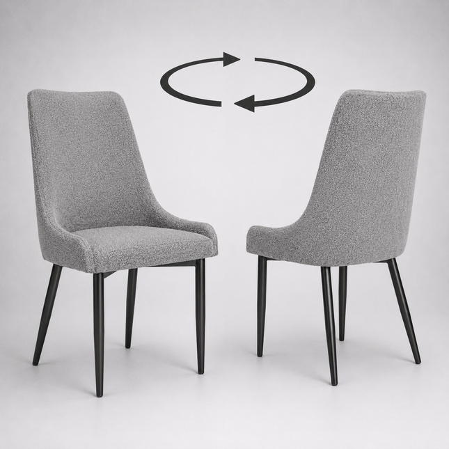 Jade sviwel chair with metal legs
