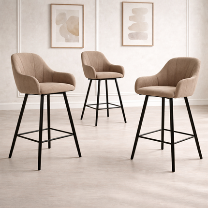 Bar Stools Colin with black metal base