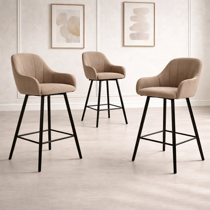 Bar Stools Colin with black metal base