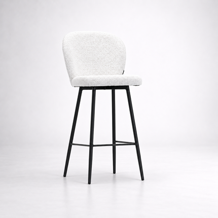 Bar Stools Cleo with black metal base