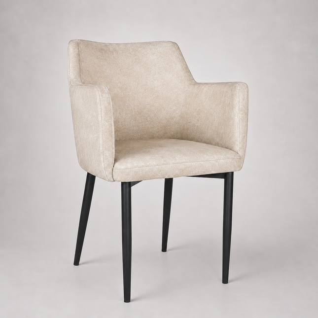 Armchair Rene with metal legs