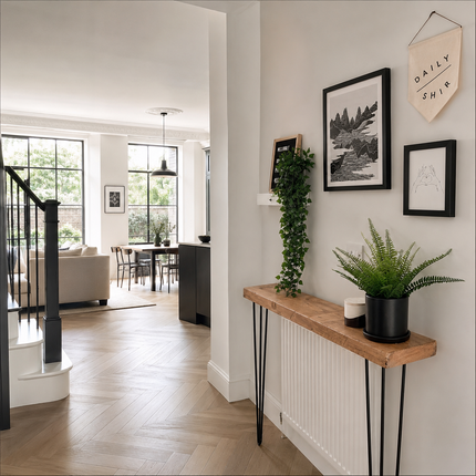 Brigg Rustic Console Table With Hairpin Legs 19cm Depth